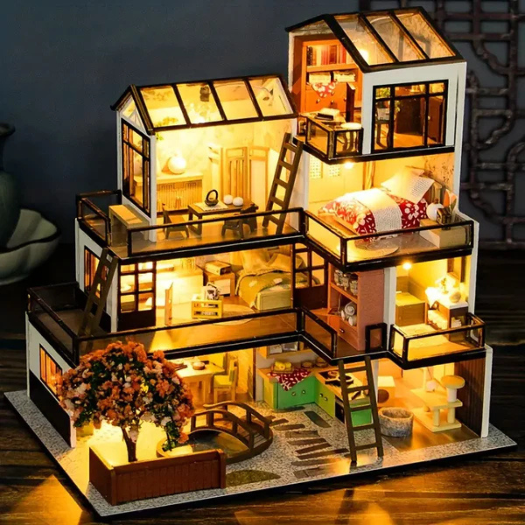 DIY Wooden Miniature House Kit 